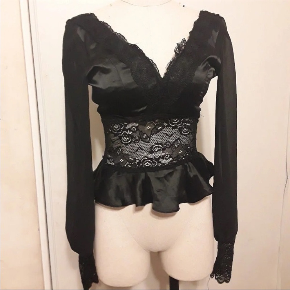 Lace and silk top SOLD